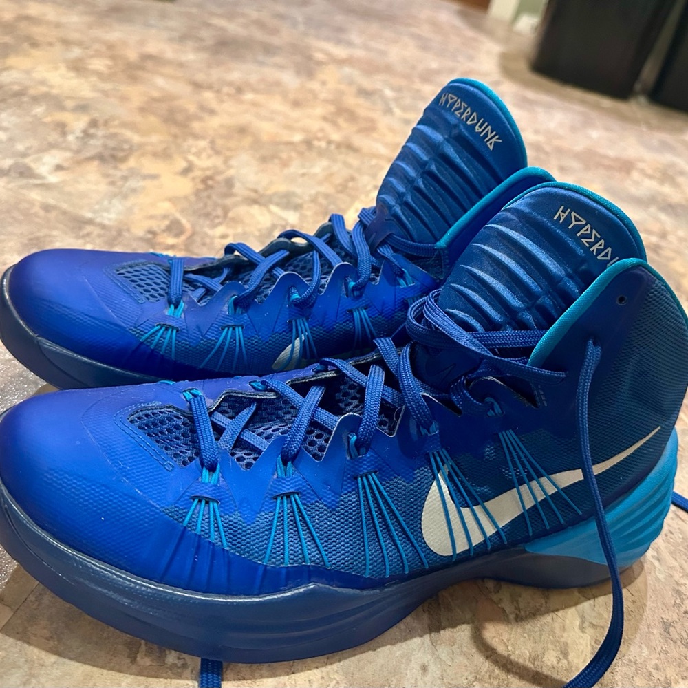 Nike Hyperdunk Men's Royal Blue High-Top Basketball Shoes - Picture 2 of 7
